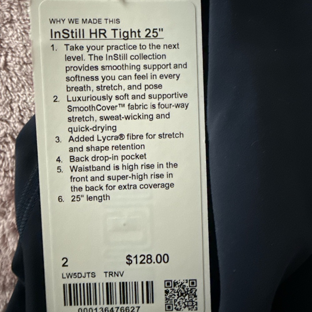 Lululemon Athletica InStill HR Tight 25" in Dark Blue